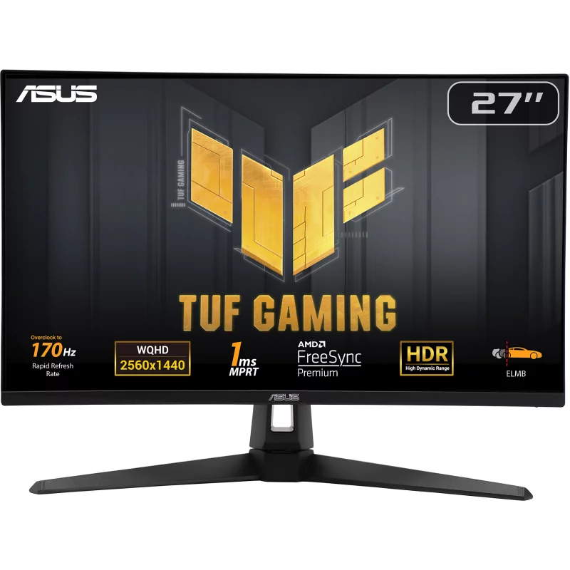 Image : ASUS TUF VG27AQA1A Plat 27'' VA Ecran PC Gamer