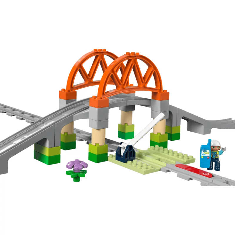 Image : LEGO 10426 Set d'extension: Les rails et le pont du train DUPLO