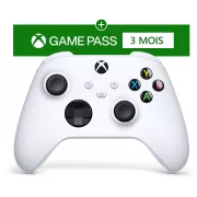 Manette MICROSOFT Robot White + 3 mois de Game pass Ultimate