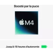 Image : Apple MacBook Air 15' 256 Go SSD 16 Go M4 Argent - MW1G3FN/A