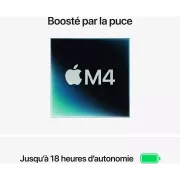 Image : Apple MacBook Air 13'' 256 Go SSD 16 Go M4 Argent - MW0W3FN/A