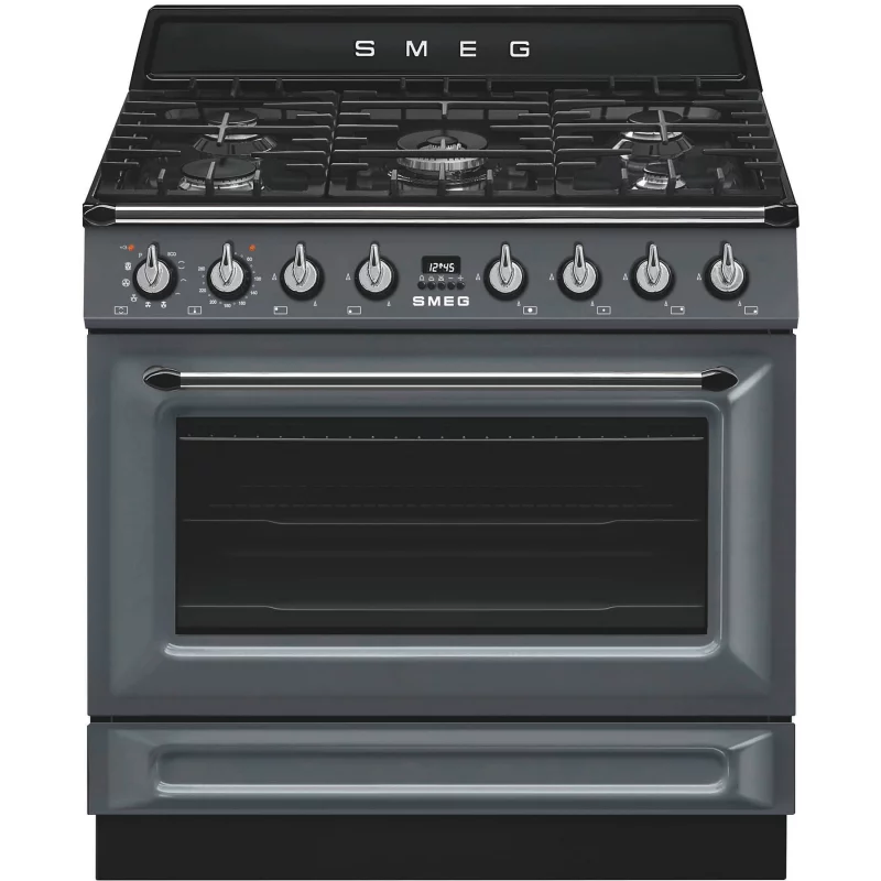 Image : SMEG TR90GPGR Piano de cuisson gaz