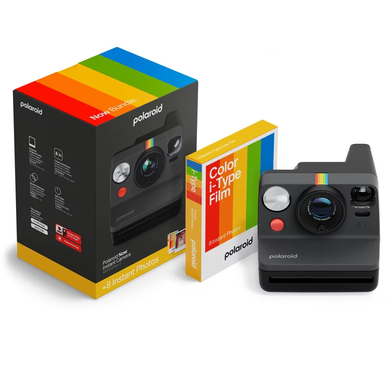 Image : POLAROID Now Generation 3 Black + 8 Film Appareil photo Instantané