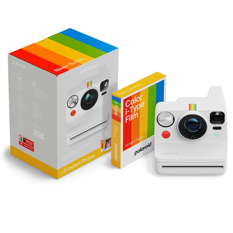 Image : POLAROID Now+ Gen 3 White + Color Film Bundle Appareil photo Instantané