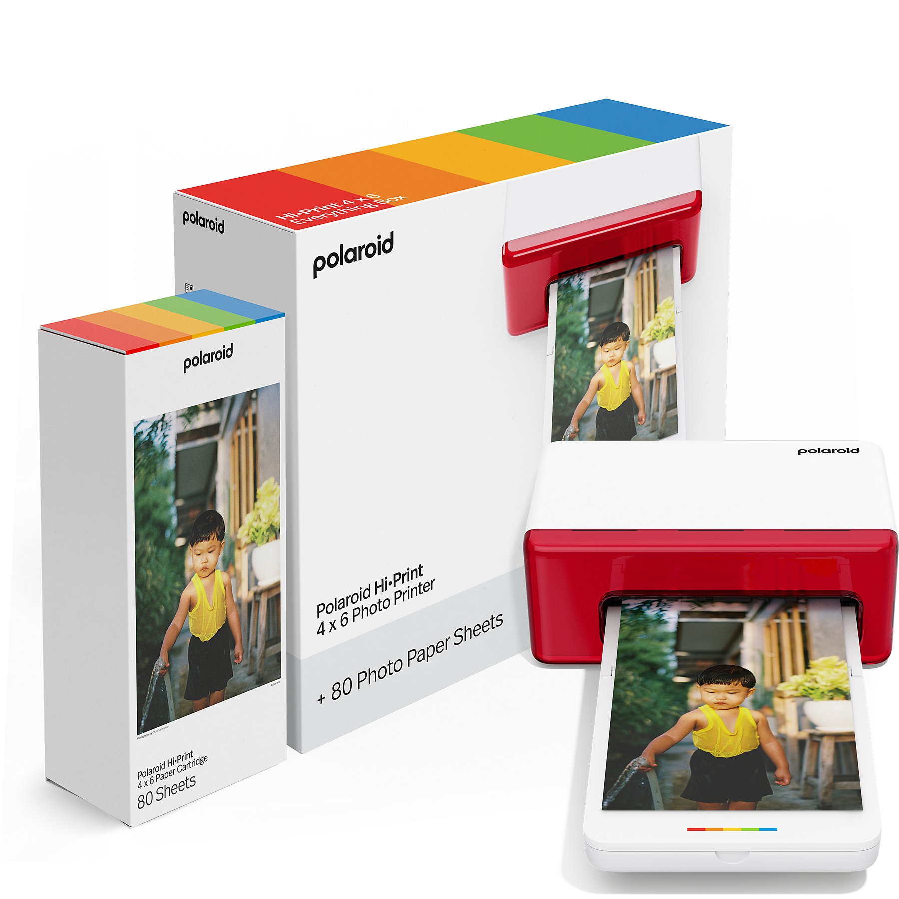 Image : Coffret Everything Box Imprimante Photo Polaroid Hi-Print 4x6 Blanc + 2 cartouches incluses