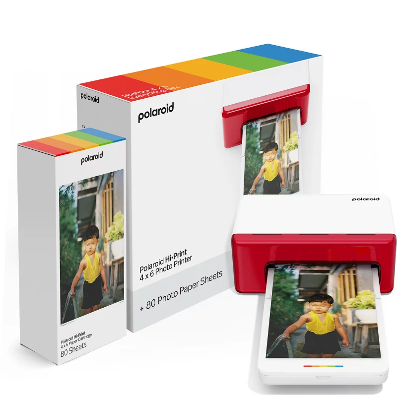 Image : Coffret Everything Box Imprimante Photo Polaroid Hi-Print 4x6 Blanc + 2 cartouches incluses