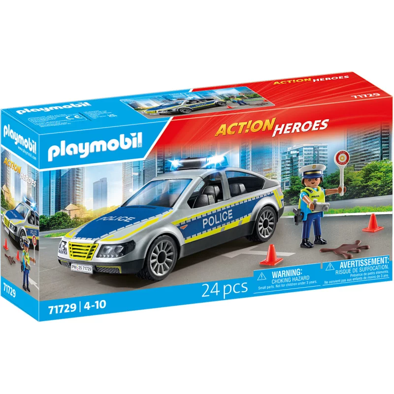 Image : PLAYMOBIL 71729 Voiture police avec sirène et gyrophare