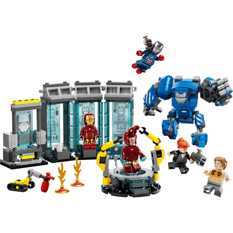 Image : LEGO 76315 Le laboratoire d'Iron Man: la salle des armures Marvel