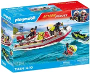 Playmobil 71464 Bateau de pompier et scooter des mers Action Heroes