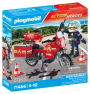 Playmobil 71466 Pompier et moto Action Heroes