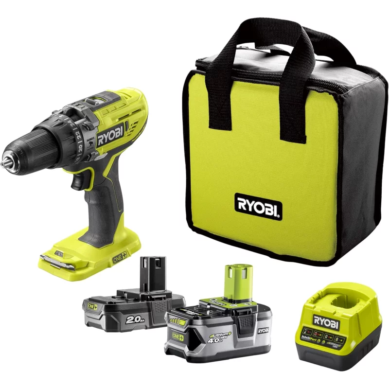 Image : Ryobi ONE+ R18PD3-242S Perceuse-visseuse à percussion