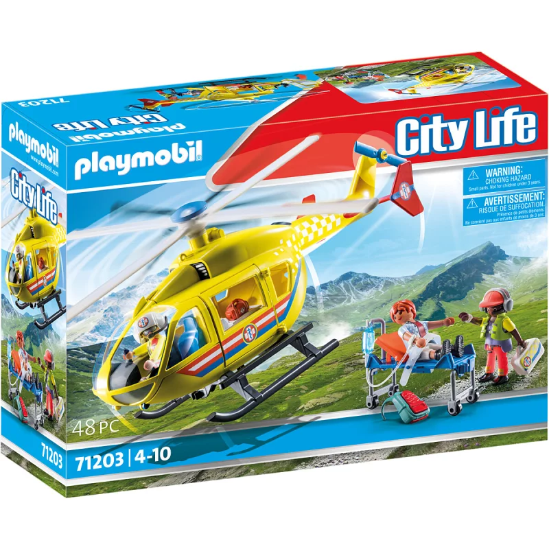 Image : PLAYMOBIL 71203 Hélicoptère de secours