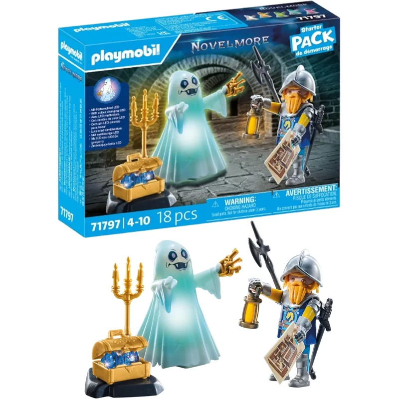 Image : Playmobil 71797 Novelmore Starter Pack Chevalier et fantôme à effets lumineux