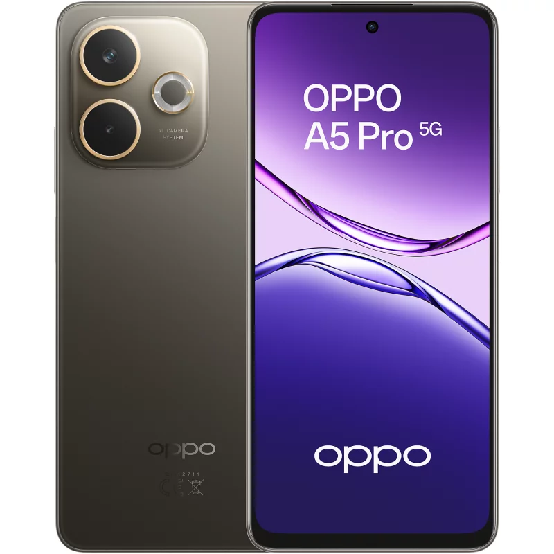 Image : OPPO A5 Pro 256Go Noir/Marron 5G Smartphone