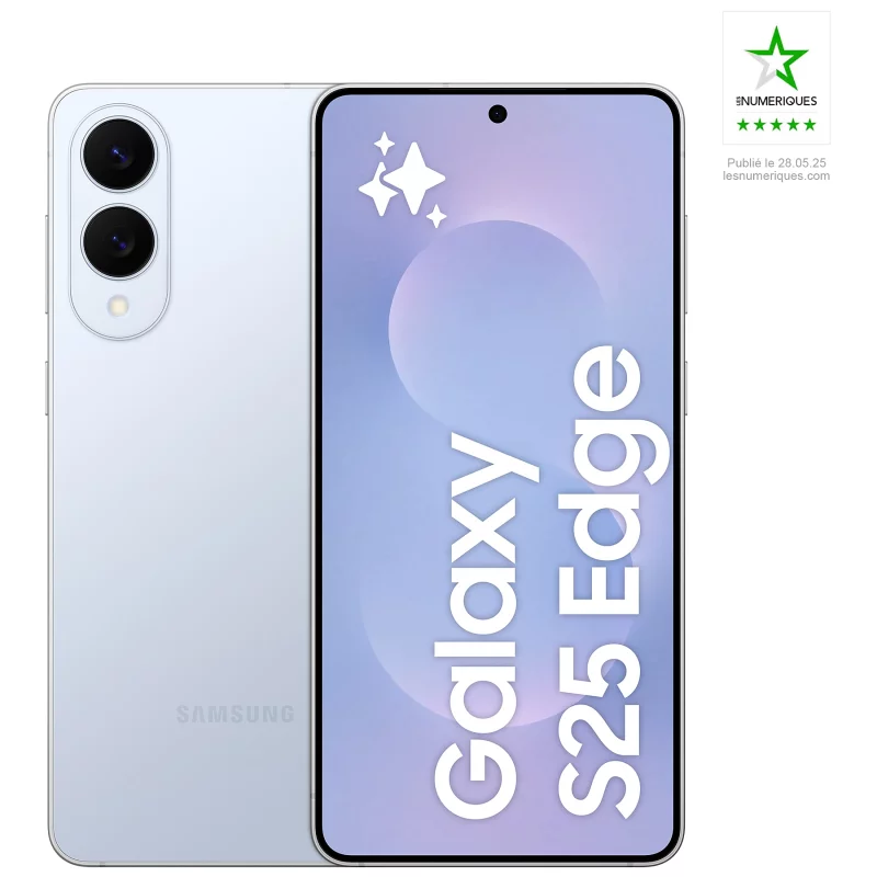 Image : SAMSUNG Galaxy S25 Edge Bleu Clair Titane 256 Go