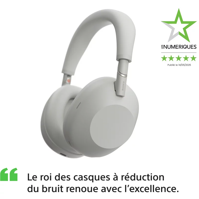 Image : SONY WH-1000XM6 IA Argent Casque