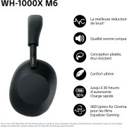 Image : SONY WH-1000XM6 IA Noir Casque