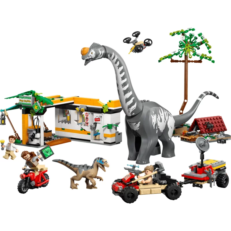 Image : LEGO 76973 La poursuite du vélociraptor et du titanosaure Jurassic World