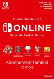 Abonnement familial 12 mois Nintendo Switch Online