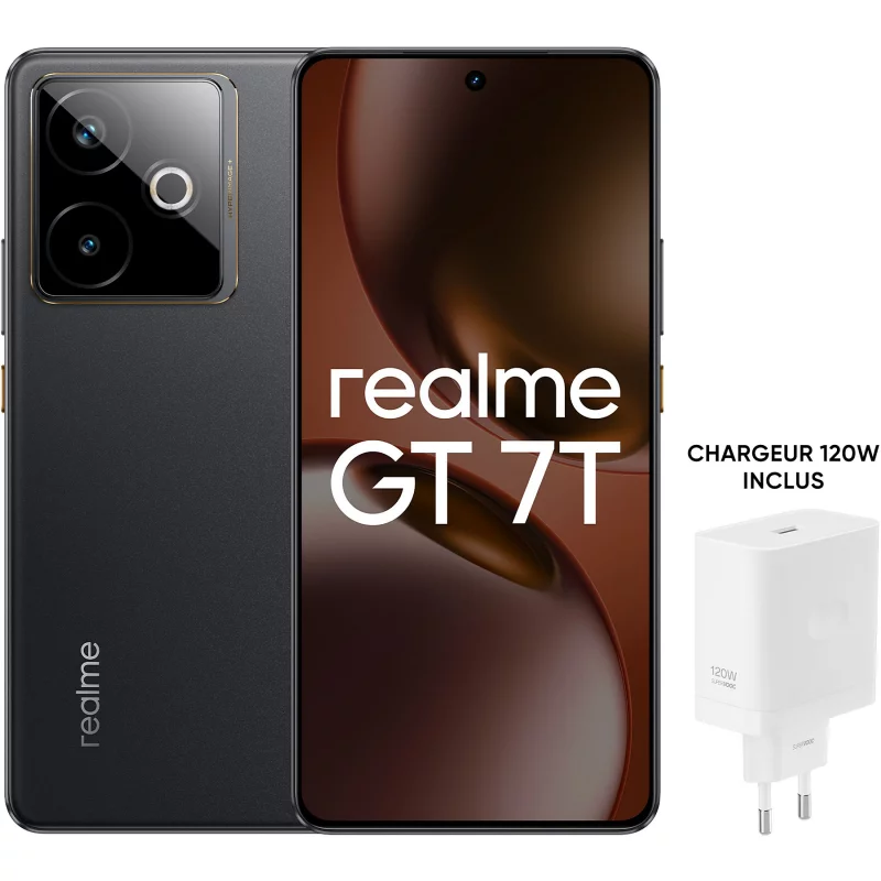 Image : REALME Pack GT7T Noir 512Go + Chargeur 120W