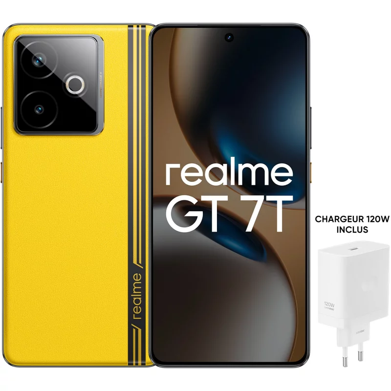 Image : REALME Pack GT7T Jaune 512Go + Chargeur 120W