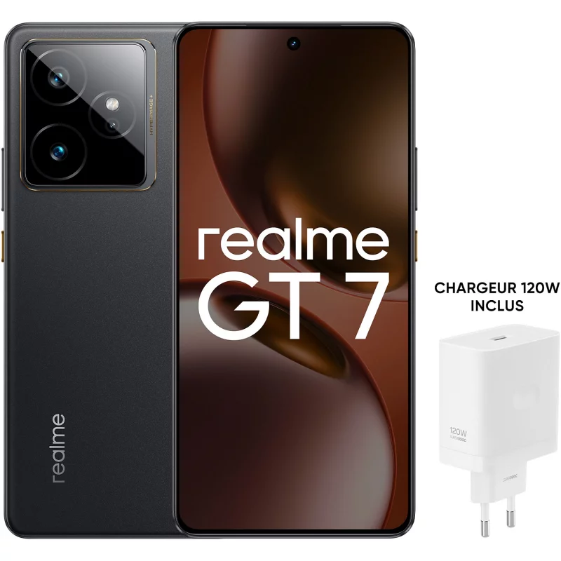 Image : REALME Pack GT7 Noir 512 Go + Chargeur 120W