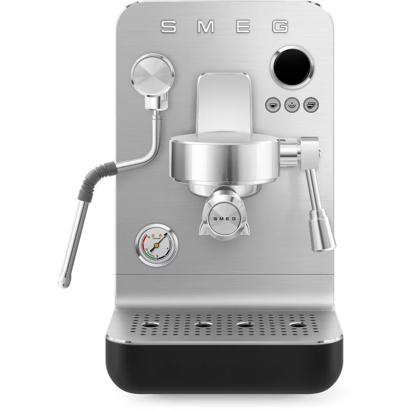 Image : SMEG noir mat Collezione EMC02BLMEU Machine à expresso