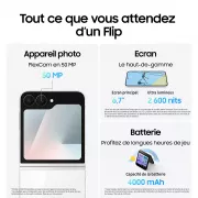 Image : Samsung Galaxy Z Flip7 FE 128 Go Blanc - SM-F761BZWGEUB