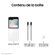 Image : Samsung Galaxy Z Flip7 FE 128 Go Blanc - SM-F761BZWGEUB
