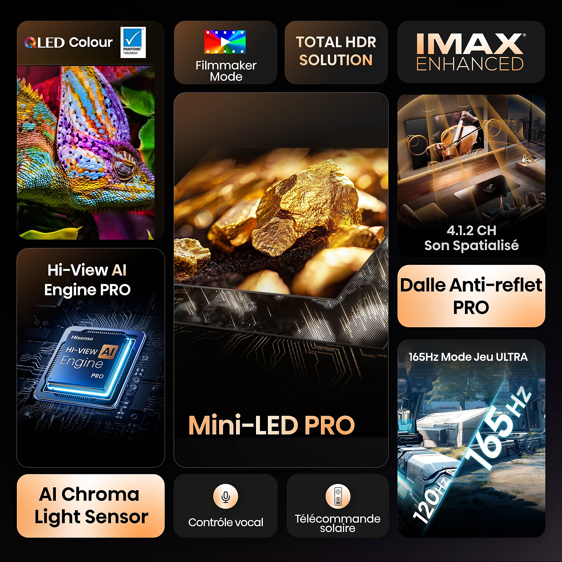 HISENSE 85U8Q 2025 TV Mini Led 85' | Soldes 2026 et promos