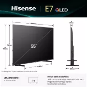 Image : HISENSE 55E7Q 2025 55' TV QLED