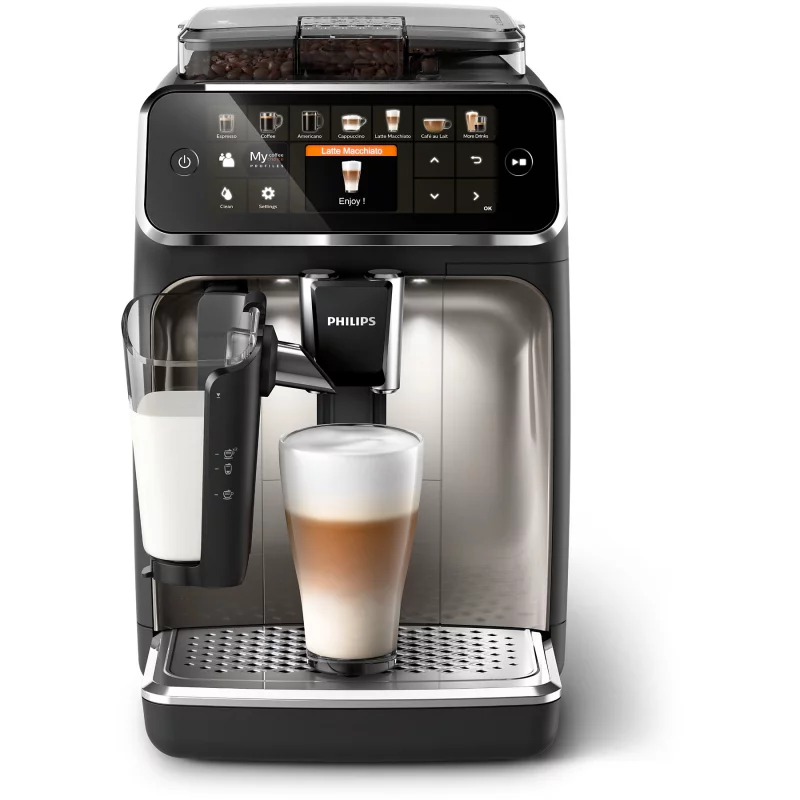 Image : PHILIPS LatteGo EP5447/90 Chrome Expresso Broyeur