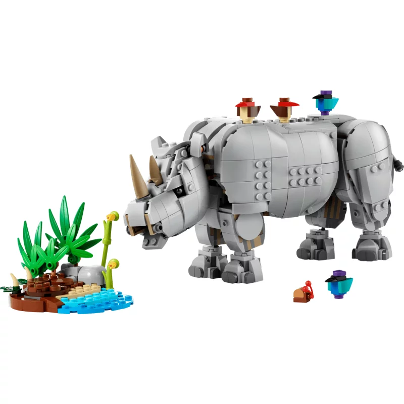Image : LEGO 31171 Animaux sauvages: le rhinocéros majestueux et les oiseaux Creator 3-en-1