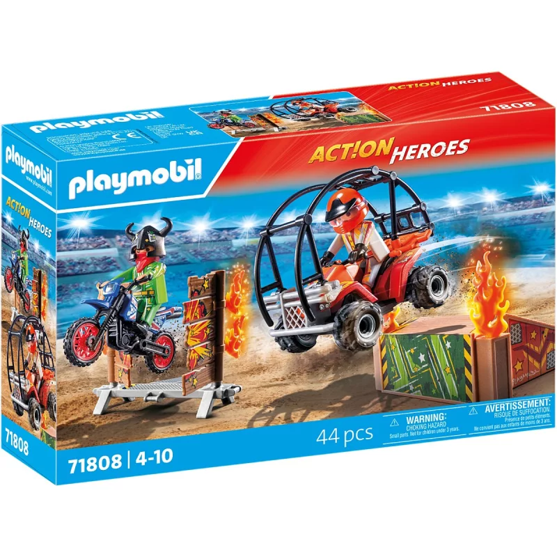 Image : Playmobil 71808 Duo de cascadeurs avec quad et moto