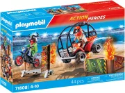 Playmobil 71808 Duo de cascadeurs avec quad et moto