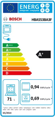 Image : BOSCH HBA553BA3F Série 4 Four Intégrable
