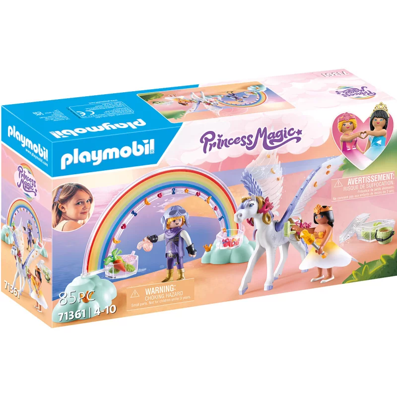 Image : PLAYMOBIL 71361 Cheval ailé à décorer avec princesse Princess Magic