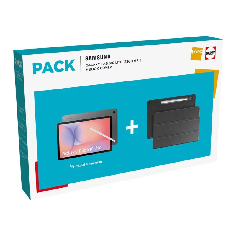 Image : Pack Samsung Galaxy Tab S10 Lite Wi-Fi 128 Go Anthracite + Book Cover