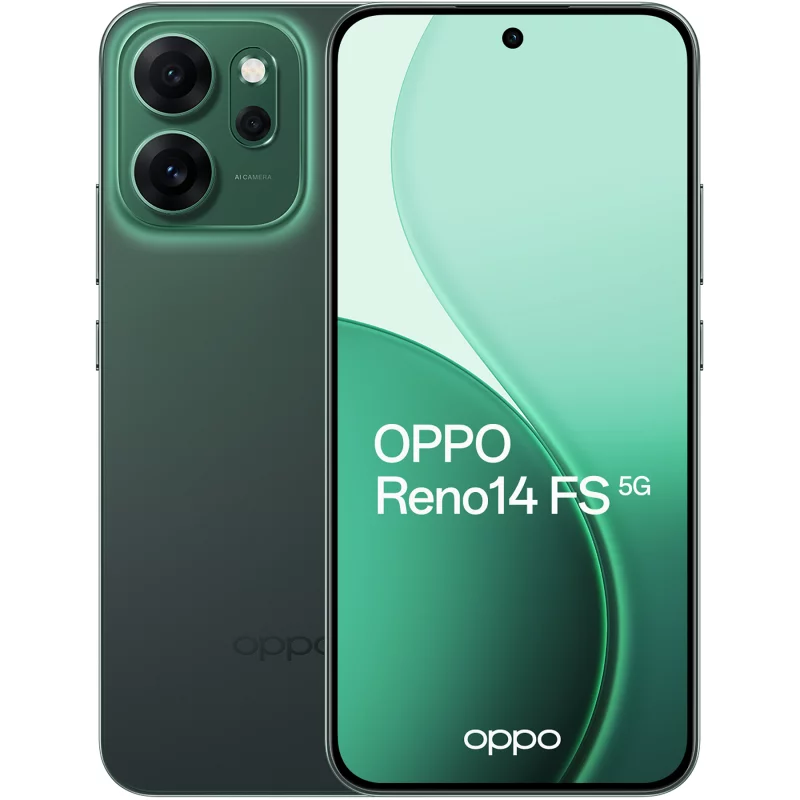Image : OPPO Reno 14 FS 512Go Vert Lumineux 5G Smartphone