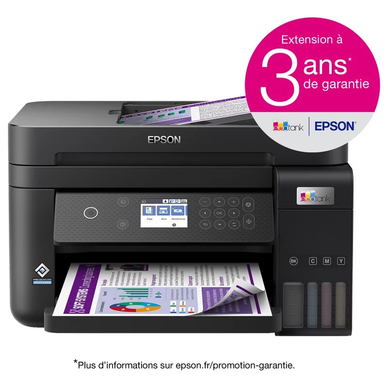 Image : Epson EcoTank ET-3850 Noir Imprimante multifonction