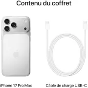 Image : APPLE iPhone 17 Pro Max Argent 256Go Smartphone