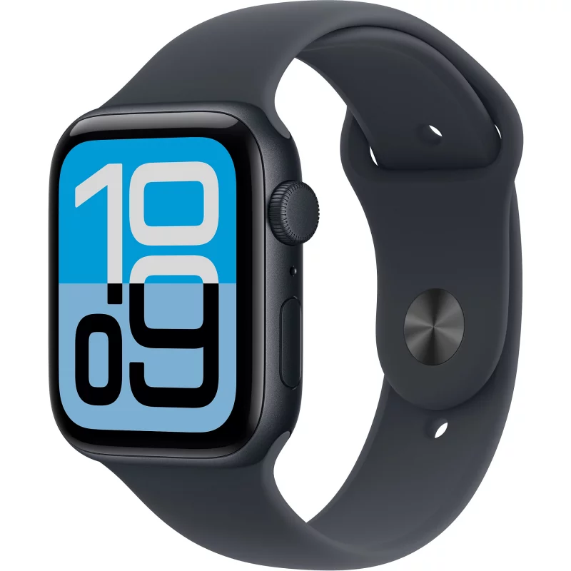 Image : Apple Watch SE 3 GPS + Cellular 44mm Minuit avec Bracelet Sport M/L - MEPJ4ZR/A