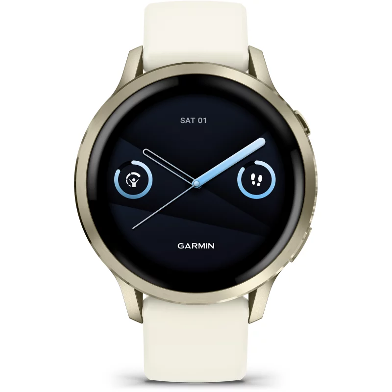 Image : GARMIN Venu 4 Beige/Lunar Or Silicone ivoire 41mm