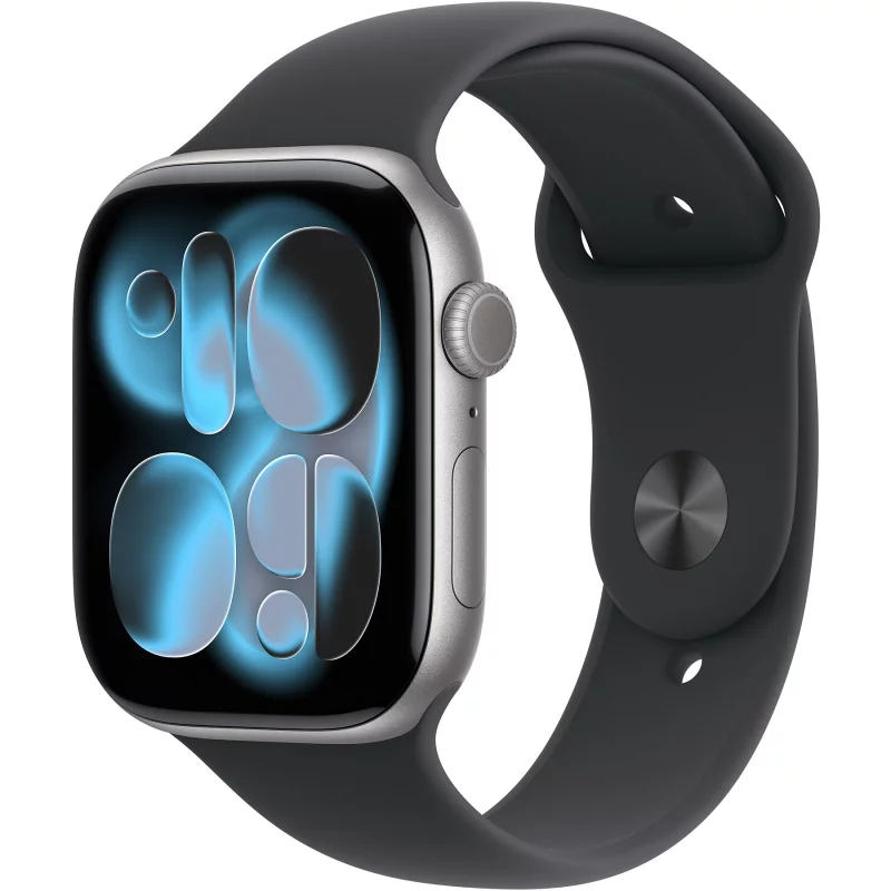 Image : Apple Watch Series 11 GPS 42mm Gris Sidéral / Sport Noir S/M - MEQW4ZR/A