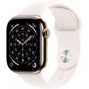 Apple Watch Series 11 GPS + Cellular 42mm Titane Or / Rose Tendre S/M - MF8W4ZR/A