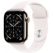 Apple Watch Series 11 GPS + Cellular 42mm Titane Or / Rose Tendre M/L - MF8X4ZR/A