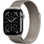 Apple Watch Series 11 GPS + Cellular 46mm Titane Naturel / Milanais Naturel M/L - MFD04ZR/A