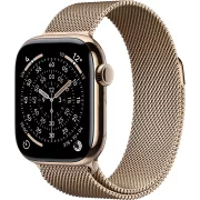 Apple Watch Series 11 GPS + Cellular 46mm Titane Or / Milanais Or S/M - MFD74ZR/A