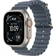 Apple Watch Ultra 3 GPS + Cellular 49mm Titane Naturel / Océan bleu maritime - MEWH4QF/A