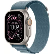 Apple Watch Ultra 3 GPS + Cellular 49mm Titane Naturel / Alpine bleu clair Small - MEWK4QF/A